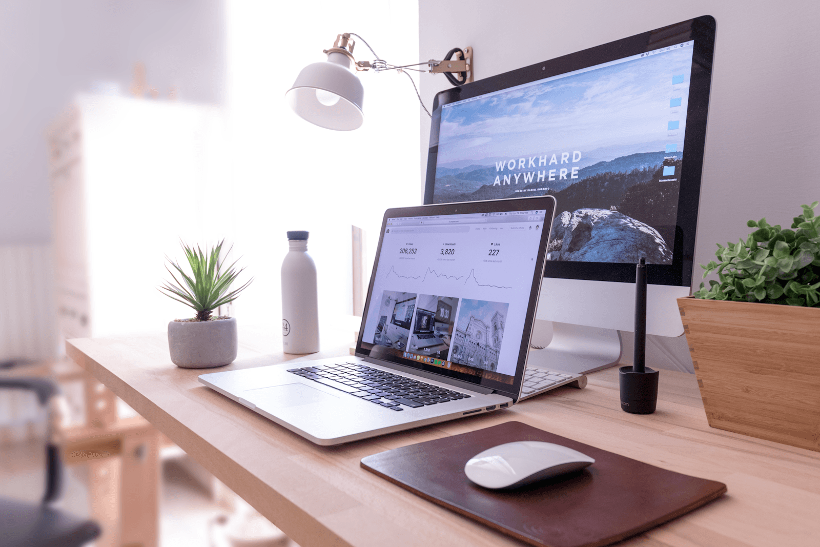 Laptop and monitor displaying an online store — eCommerce development