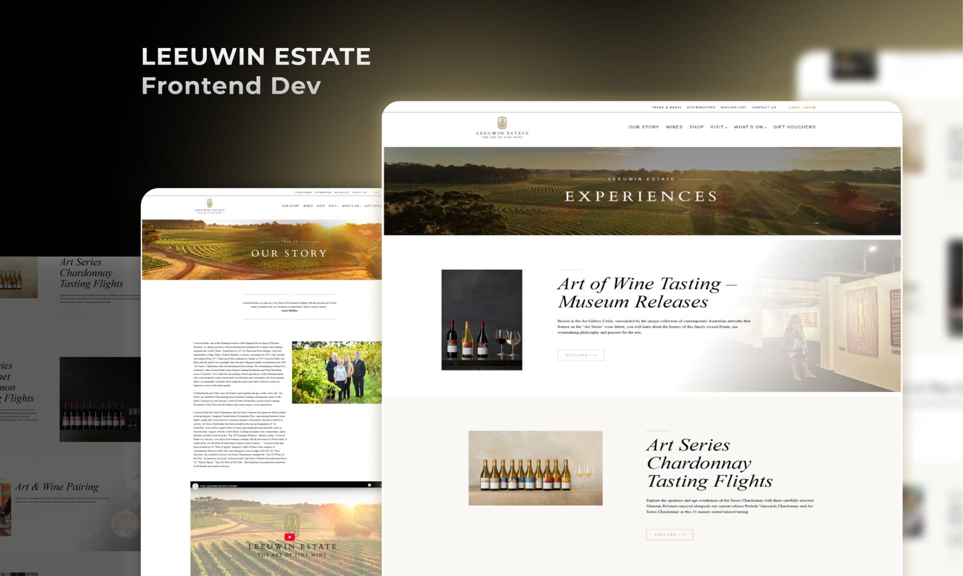 Leeuwin Estate website portfolio screenshot