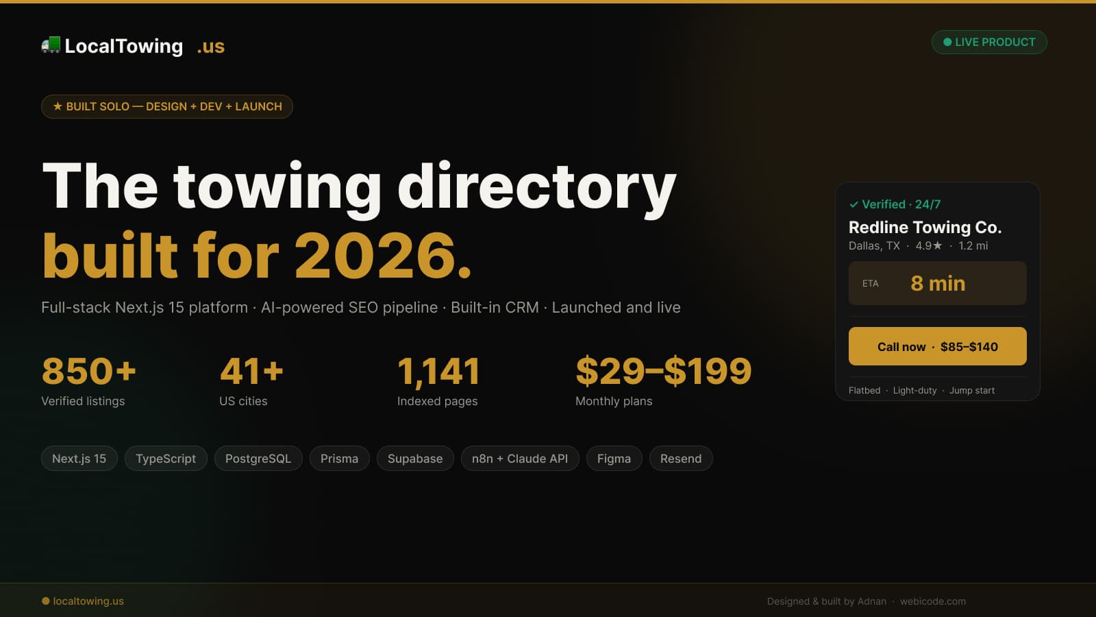 LocalTowing directory platform