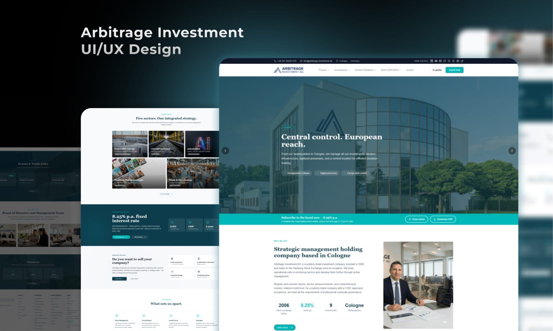 Arbitrage Investment portfolio screenshot