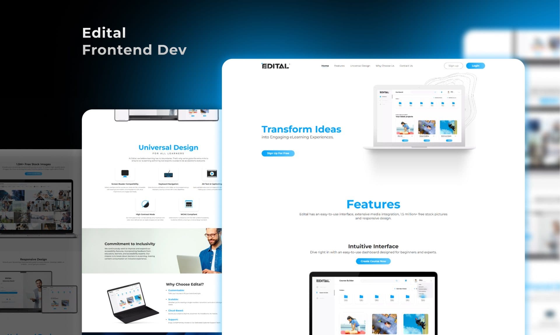 Edital product redesign portfolio screenshot