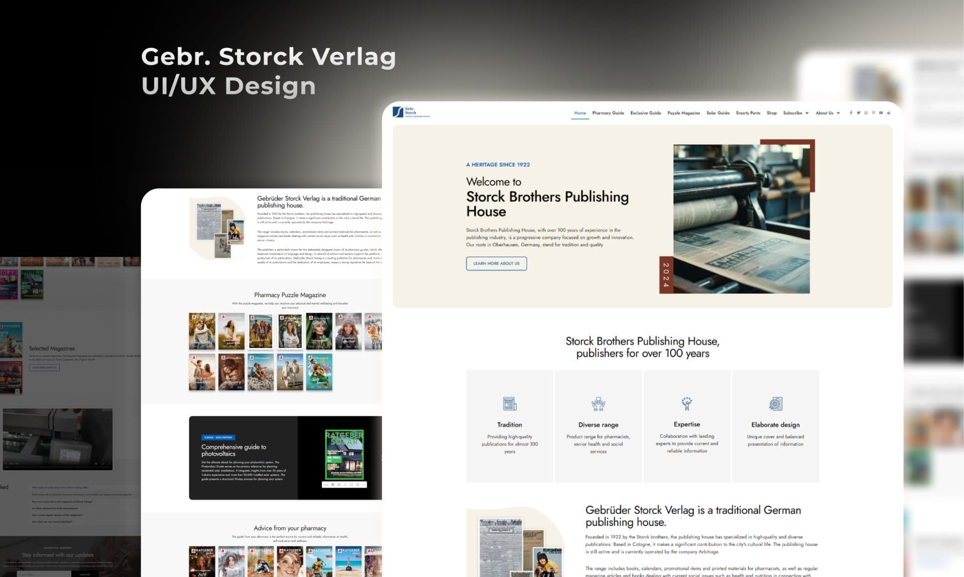 Gebr. Storck Verlag portfolio screenshot