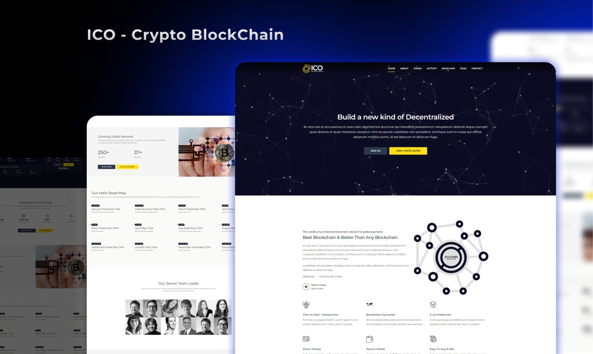 ICO Crypto Blockchain portfolio screenshot