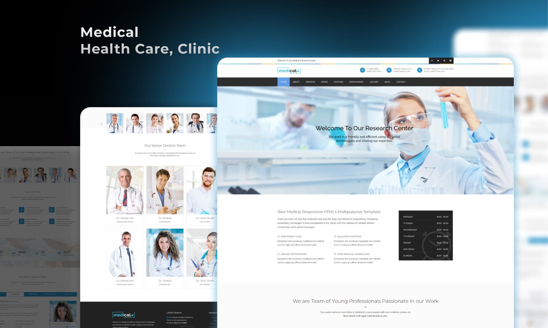Medical Health Care Clinic portfolio screenshot