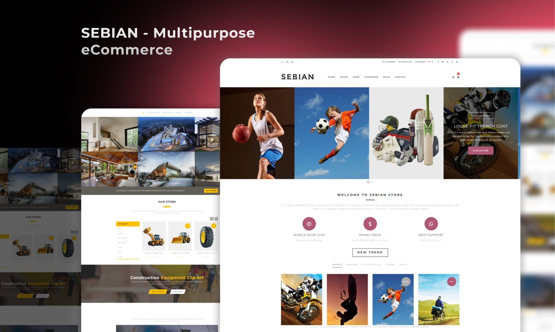 SEBIAN Multipurpose eCommerce portfolio screenshot