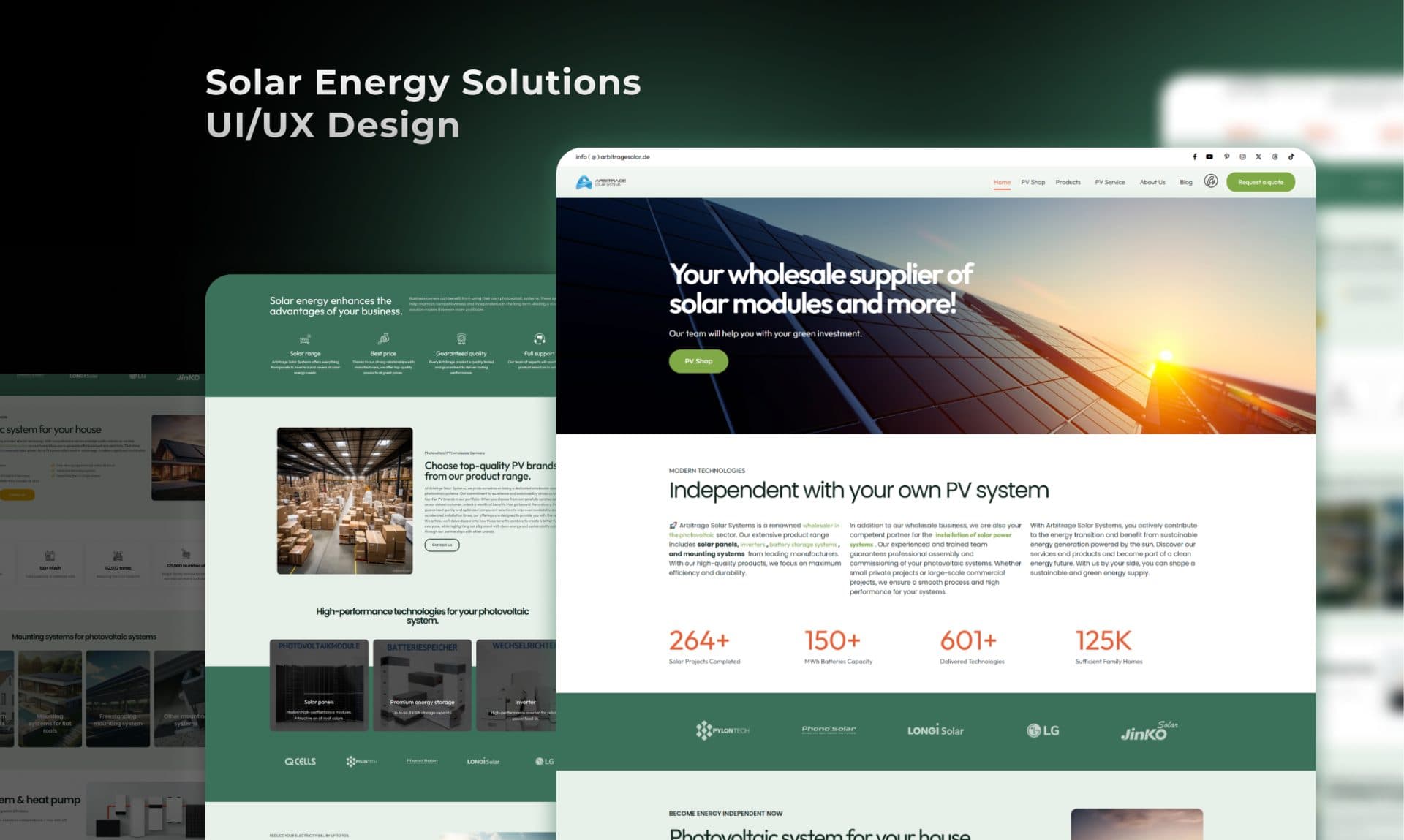 Solar Energy Solutions portfolio screenshot