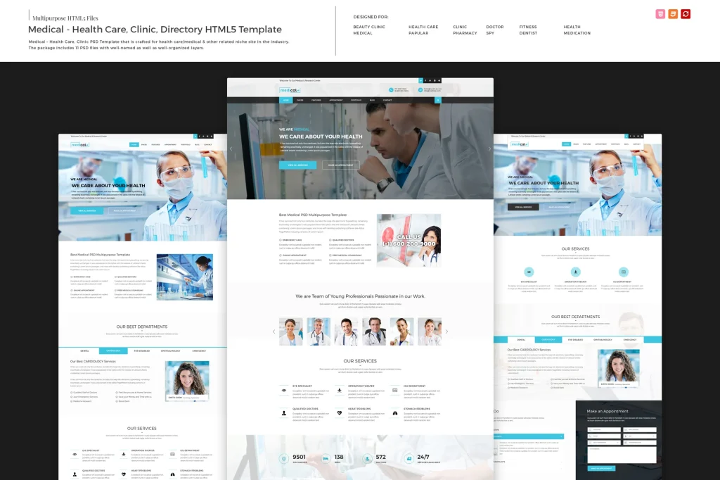Medical – Health Care, Clinic HTML5 Template